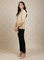 Beige Printed Cardigan
