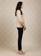 Beige Printed Cardigan