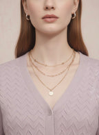 Light Lilac Fine Knit Chevron Cardigan