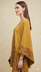 Golden Harvest Embroidered Poncho