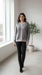 Elegant Soft Knit Button-Down Winter Cardigan