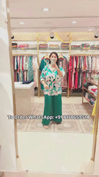 Imported Premium Co-ord Set with Printed Shirt and Wide-Leg Pants