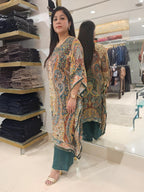 Emrald Green Muslin Kaftan Set